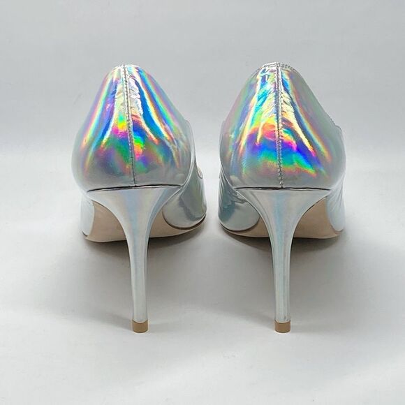 Stuart Weitzman Scallop Iridescent Faux Leather Pumps size 7 - Picture 8 of 13